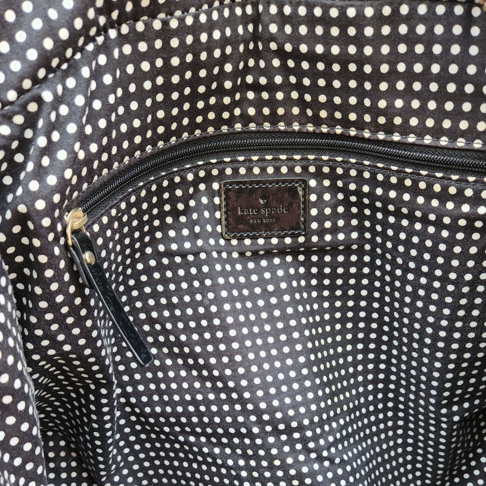 Kate Spade Stevie Classic Nylon Tote Black w/ Patent Leather Trim - Picture 9 of 12